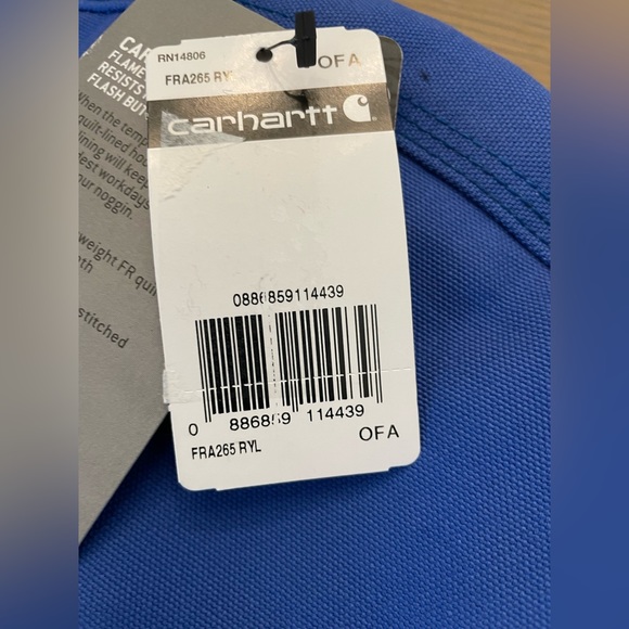 Carhartt Flame Resistance Duck Hood Quilt Lined OFA NEW NWT - Picture 4 of 8